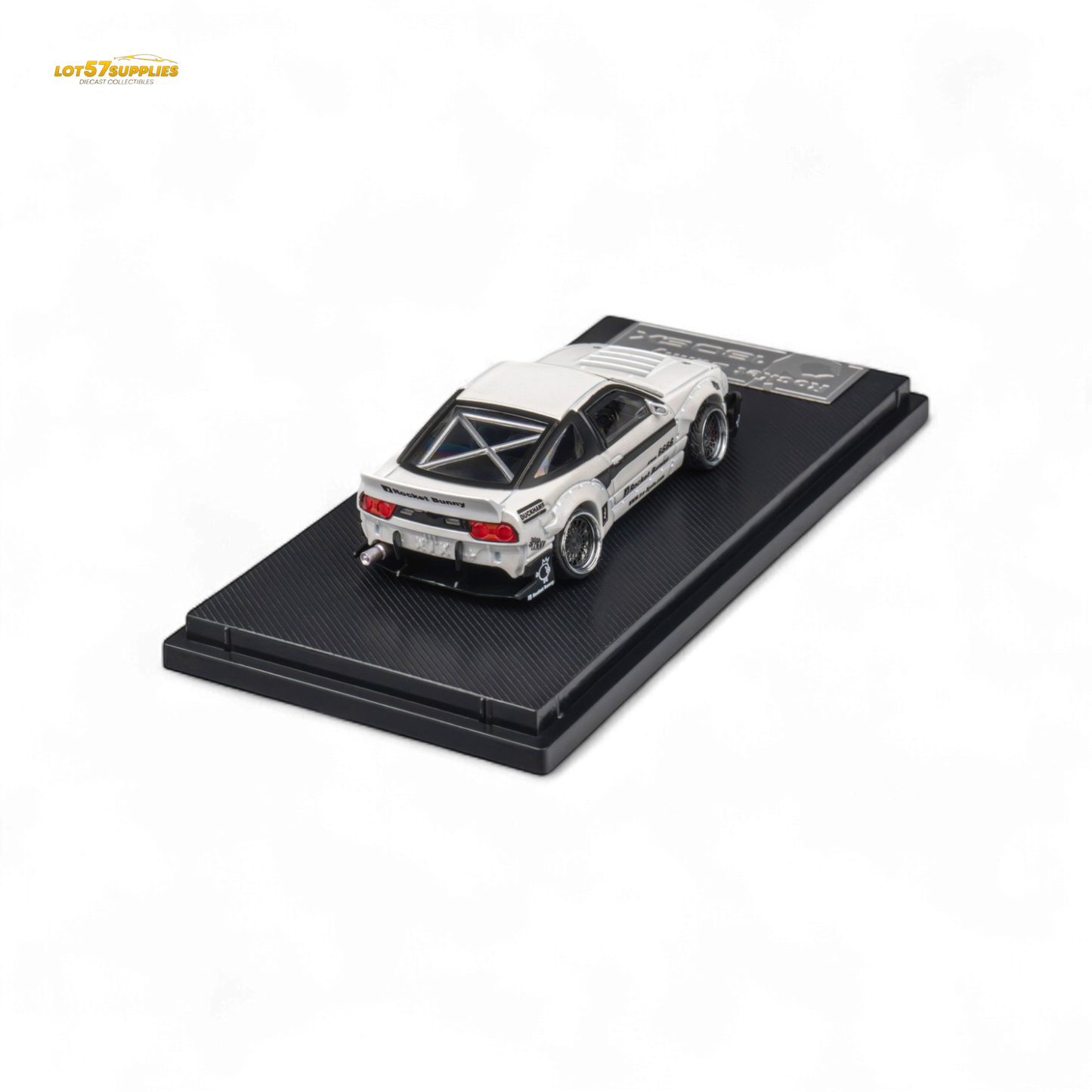 MicroTurbo Custom 180SX - Pandem Rocket Bunny White 1:64