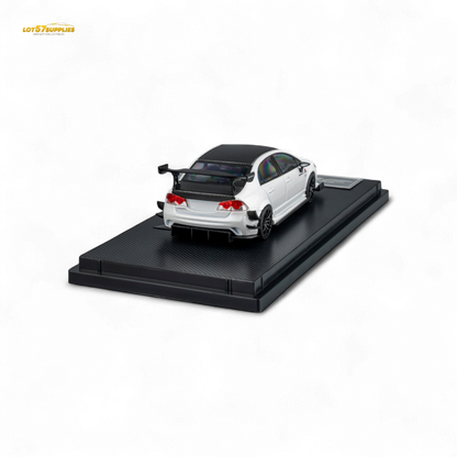 MicroTurbo Honda Civic Type R FD2 Spoon Sports Metallic White 1:64