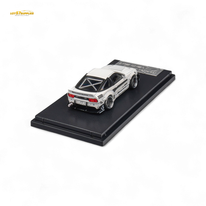 MicroTurbo Nissan 180SX Pandem Rocket Bunny White 1:64