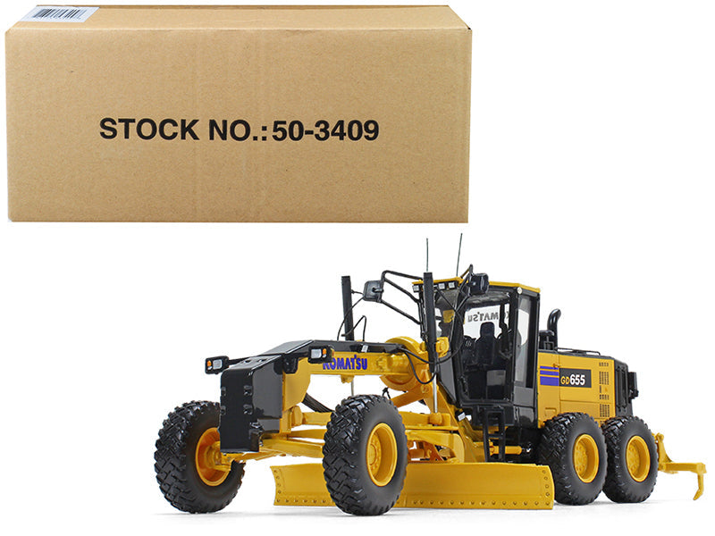 Komatsu GD655-6 Motor Grader with Ripper 1/50 Diecast Model by First Gear  free shipping USA