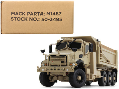 Mack Defense M917A3 Heavy Dump Truck Tan 1/50 Diecast Model by First Gear  free shipping USA