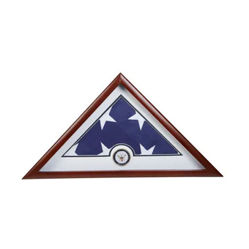 US Flag Display Case with Navy Medallion 5' x 9'6" Case