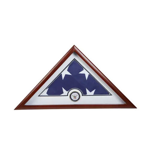 US Flag Display Case with Navy Medallion