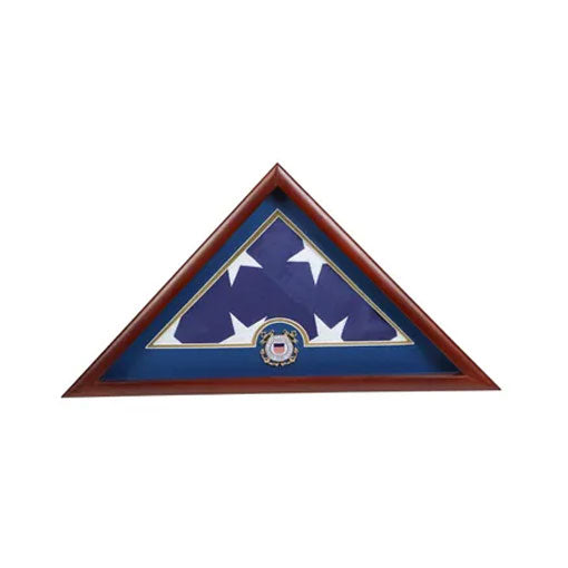US Flag Display Case with Coast Guard Medallion.