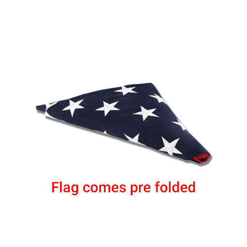 Pre Folded American flag – Great for flag display cases, flag frames, and flag display - 5 ft x 9.5 ft Cotton Flag.