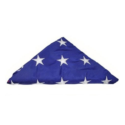 Flags Connections - Pre-Folded American Flags for Flag Display Cases - 3ft x 5ft American Flag or 5ft x 9.5 ft Flag, American Burial Flag.