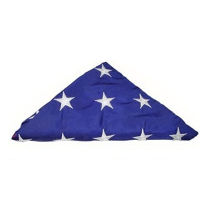 Flags Connections - Pre-Folded American Flags for Flag Display Cases - 3ft x 5ft American Flag or 5ft x 9.5 ft Flag, American Burial Flag.