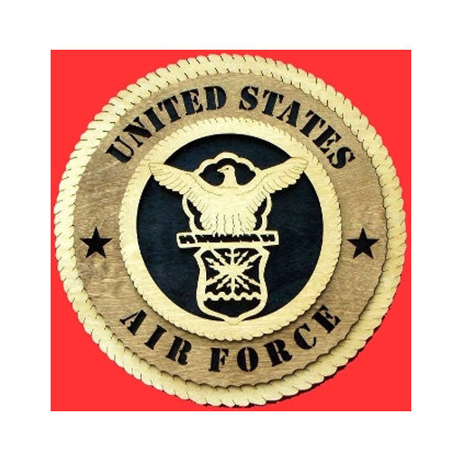 Air Force Wall Tribute Hand Made of wood 3D - 12 Inch.