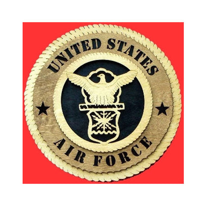 Air Force Wall Tribute Hand Made of wood 3D - 12 Inch.