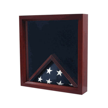 Air Force Flag, Medal Display Case, Flag Shadow Box - Cherry Material.