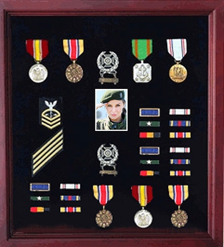 Photo Medal Display Case, Military Medal Frame, Photo - 5ft x 9 1/2ft military flag