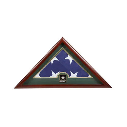 Medallion Flag Display Case, Memorial Flag Display case - Army Green.