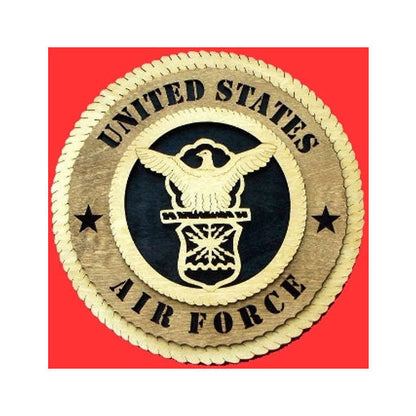Air force Wall Tribute, Air force Wood Wall Tribute, USAF emblem - 12". by The Military Gift Store