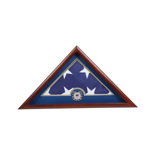 US Flag Display Case with Coast Guard Medallion