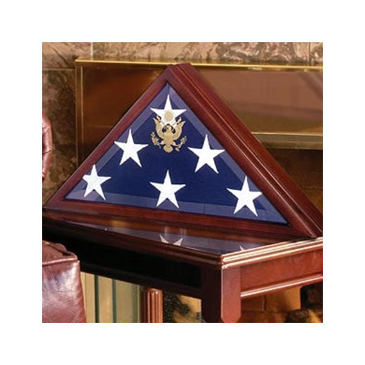 American Burial Flag Box, Large Coffin Military Flag Display Case.