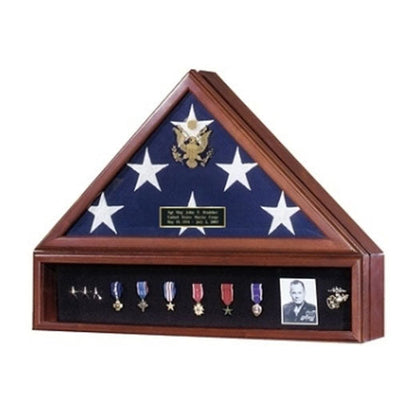 Presidential Flag Case and Medal Display Case - Material Walnut or Cherry.
