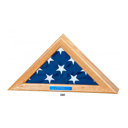 Flag Display Case for 4x6 flag - Oak Finish.