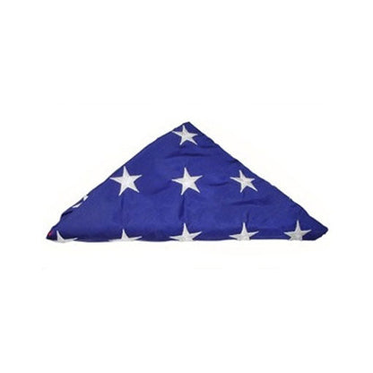 Flags Connections - Folded American Flag, Pre Folded American Flag - 5ft x 9.5 ft Flag, American Burial Flag or 3ft x 5ft American Flag.