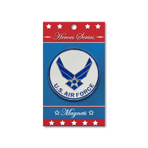 Flags Connections - Heroes Series Air Force Wings Medallion Small Magnet - 2.25 Inches.