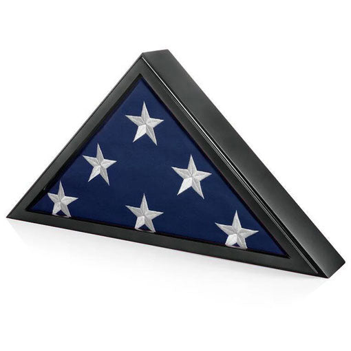 Memorial Flag Display Case for Burial and Presentation Flags Display, 5x9 Feet - Black Color.