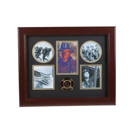 Firefighter Medallion 5 Picture Collage Frame