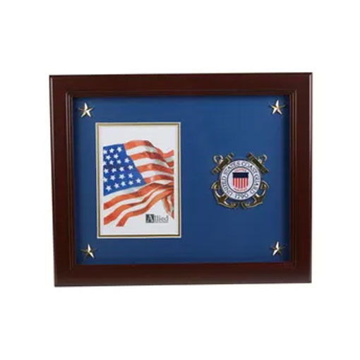 U.S. Coast Guard Medallion 5-Inch by 7-Inch Picture Frame with Stars