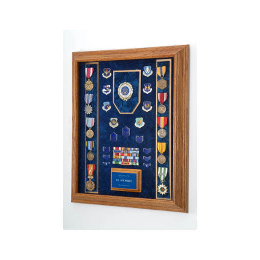 Flags Connections - Air Force Awards Display Case - Walnut Material.