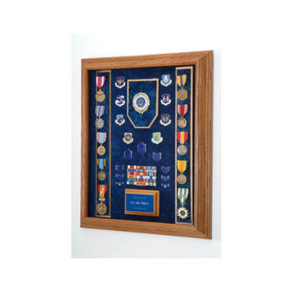 Flags Connections - Air Force Awards Display Case - Walnut Material.
