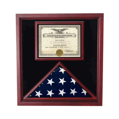 Flag and Certificate Case, Flag Display Cases With Certificate