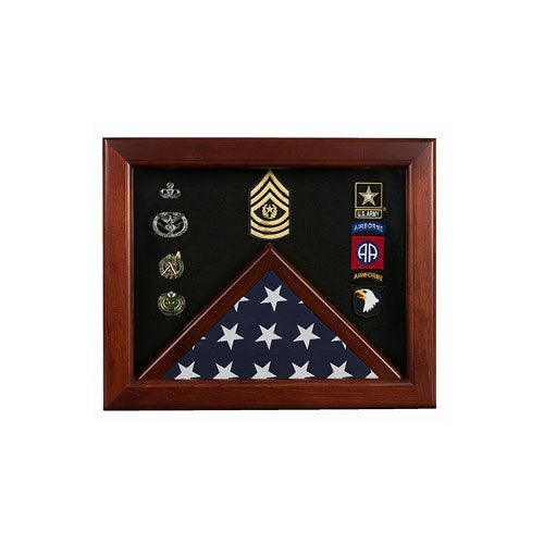 Master Sergeant Flag Display Cases - Master Sergeant Gift, 3' X 5' American flag