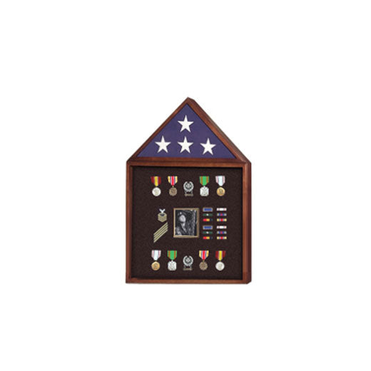 Flag and Badge display cases, Flag and Photo Frame - red, black, blue or green background.
