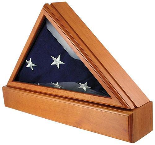 Flag Connections Officers Flag Display Case for 5ft x 9.5ft Flag and Optional Pedestal