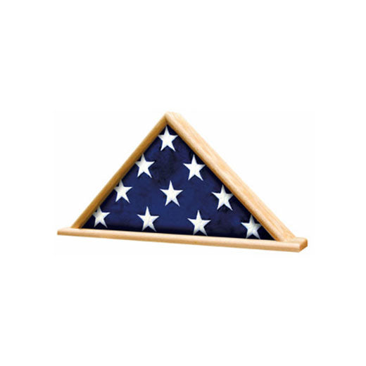 Ceremonial Flag Display Triangle - Oak or Walnut Material.