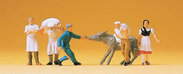 Preiser 14129 HO Scale People Working At The Mill