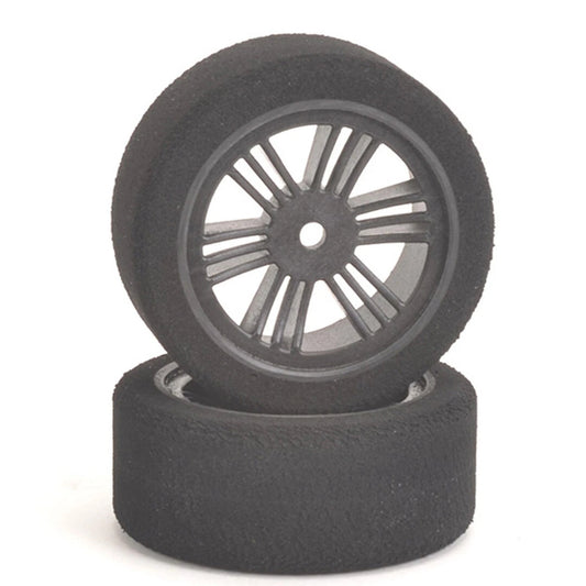 Contact RC J14073 1/10 Foam Front Tires 26mm 40Shore JAP Black Carbon Wheels (2)