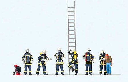 Preiser 10765 HO Scale Modern Firefighters with Breathing Apparatus 6