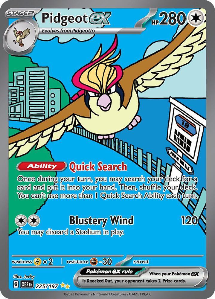 Pidgeot ex (225/197) [Scarlet & Violet: Obsidian Flames]