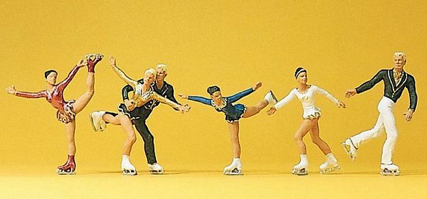 Preiser 10314 HO Scale Recreation & Sports Figure Skaters
