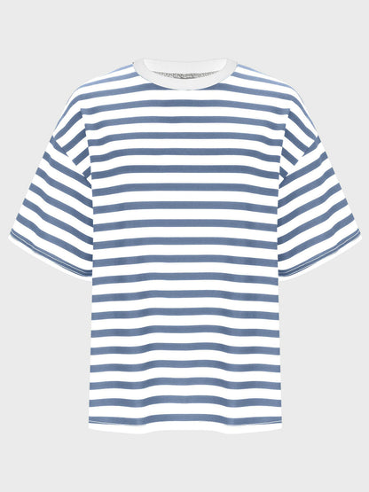 Striped Round Neck Half Sleeve T-Shirt