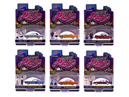 "Homie Rollerz" 2025 Series 1 Set of 6 Pieces Diecast Model Cars by Greenlight and DGA  free shipping USA