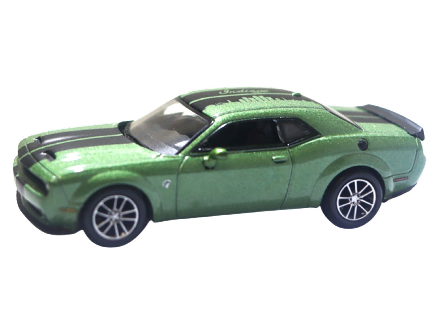 2020 Dodge Challenger SRT Hellcat Widebody F8 Green Metallic with Black Indiana Stripes "2025 Greenlight Waltersons Collector's Expo Exclusive" 1/64 Diecast Model Car by Greenlight