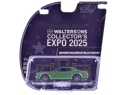 2020 Dodge Challenger SRT Hellcat Widebody F8 Green Metallic with Black Indiana Stripes "2025 Greenlight Waltersons Collector's Expo Exclusive" 1/64 Diecast Model Car by Greenlight