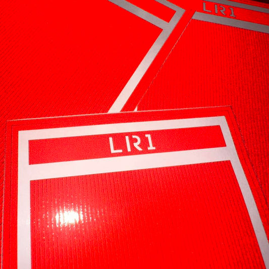 N Scale Railroad Locomotive Red Reflective Markings Set