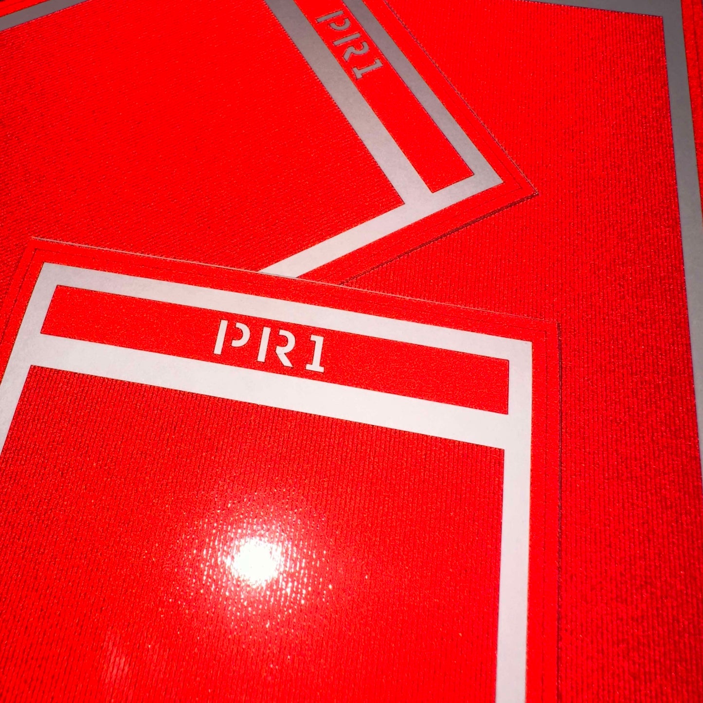 HO Scale Passenger Car Red Reflective Markings Set
