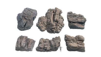 Noch 58452 HO Scale Sandstone Molded Foam Rock Pieces, 6-Pack