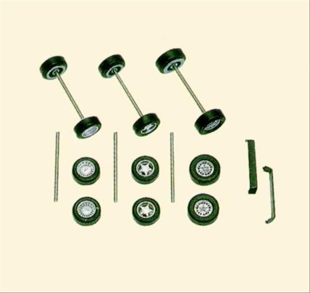 Busch 49950 HO Scale Sport Wheel, Tire, Axle & Spoiler Set