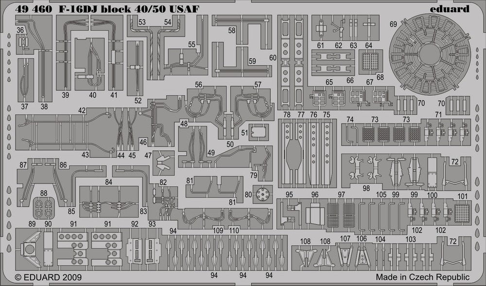 Eduard 49460 1/48 Aircraft- F16DJ Block 40/50 USAF for KIN (Painted Self Adhesiv