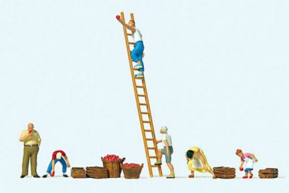 Preiser 10720 HO Scale Apple Harvest pkg(6) Includes Accessories