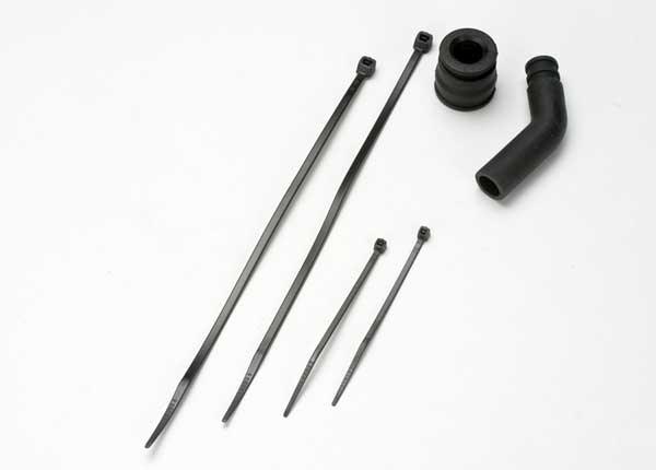 Traxxas 5245X Pipe Coupler/Exhaust Deflector/Ties Revo