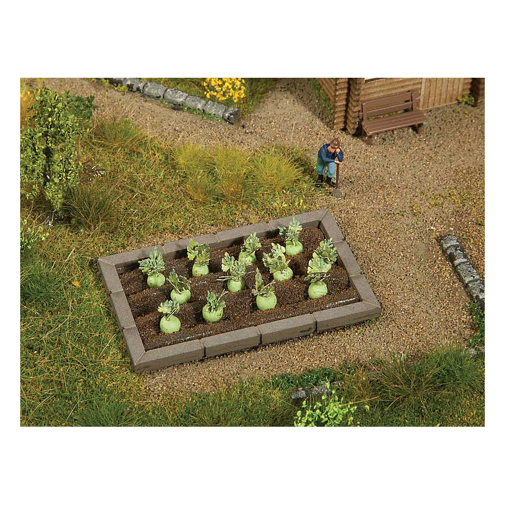 Noch 13214 HO Scale Garden Plot Edging Only -- Fits Noch Assembled Garden Plots